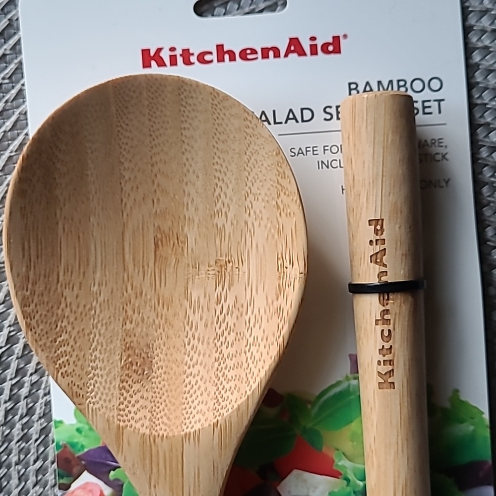 🥗KitchenAid Bamboo Salad Server Set - Picture 3 of 4